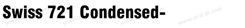 Swiss 721 Condensed字体转换